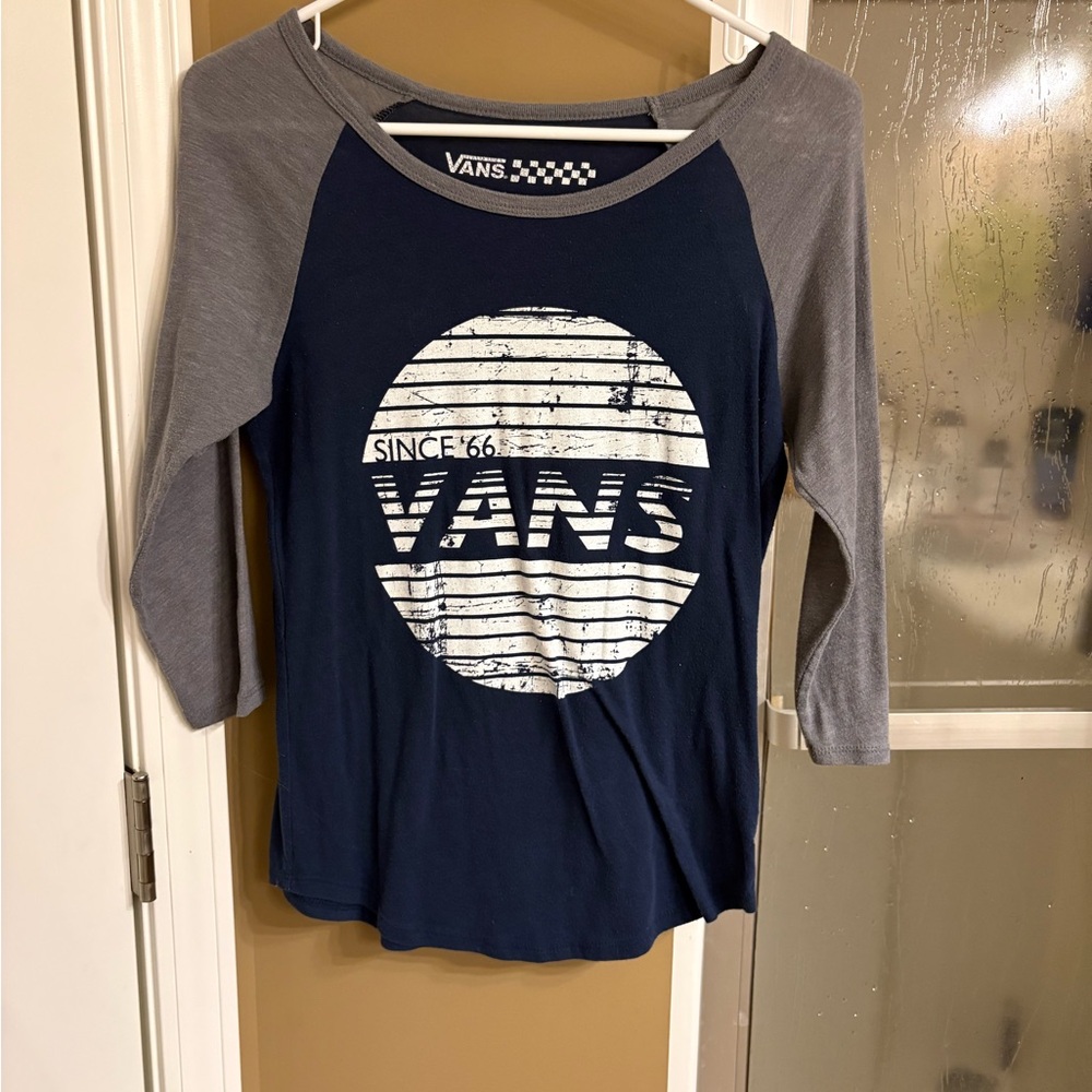 Vans Navy and Gray Graphic Tee